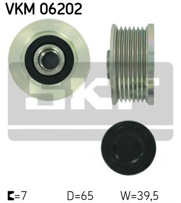 SKF VKM 06202 Механизм свободного хода генератора для NISSAN NP300 (Ниссан Нп300)