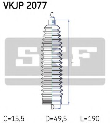 SKF VKJP 2077 Комплект пылника, рулевое управление для VOLKSWAGEN JETTA V (Фольксваген Джетта 5) SKF VKJP 2077 Комплект пылника, рулевое управление для VOLKSWAGEN JETTA V (Фольксваген Джетта 5)