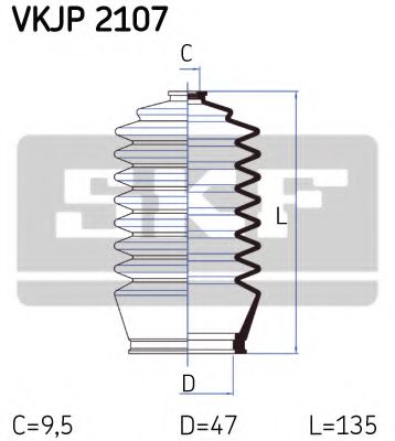 SKF VKJP 2107 Комплект пылника, рулевое управление для TOYOTA COROLLA SPRINTER (Тойота/тоета Cоролла спринтэр) SKF VKJP 2107 Комплект пылника, рулевое управление для TOYOTA COROLLA SPRINTER (Тойота/тоета Cоролла спринтэр)