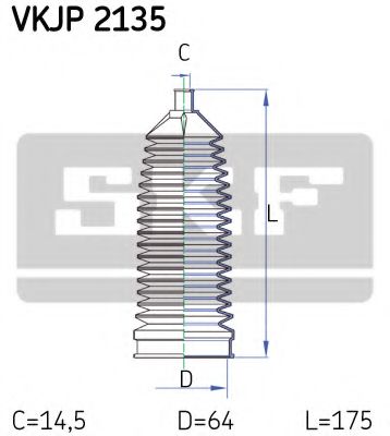 SKF VKJP 2135 Комплект пылника, рулевое управление для PEUGEOT (Пежо) SKF VKJP 2135 Комплект пылника, рулевое управление для PEUGEOT (Пежо)