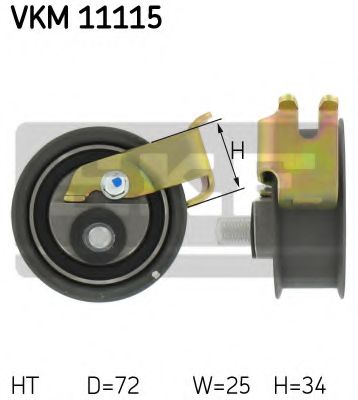 SKF VKM 11115 Натяжной ролик, ремень ГРМ для VOLKSWAGEN NOVO FUSCA (Фольксваген Ноvо фусcа) SKF VKM 11115 Натяжной ролик, ремень ГРМ для VOLKSWAGEN NOVO FUSCA (Фольксваген Ноvо фусcа)