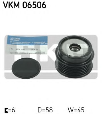 SKF VKM 06506 Механизм свободного хода генератора для HYUNDAI VELOSTER (Хендай Vэлостэр) SKF VKM 06506 Механизм свободного хода генератора для HYUNDAI VELOSTER (Хендай Vэлостэр)