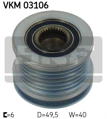 SKF VKM 03106 Механизм свободного хода генератора для VOLKSWAGEN POLO CLASSIC (Фольксваген Поло классик) SKF VKM 03106 Механизм свободного хода генератора для VOLKSWAGEN POLO CLASSIC (Фольксваген Поло классик)