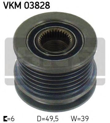 SKF VKM 03828 Механизм свободного хода генератора для MERCEDES-BENZ SPRINTER 3-T (Мэрcэдэс-бэнз Спринтэр 3-т) SKF VKM 03828 Механизм свободного хода генератора для MERCEDES-BENZ SPRINTER 3-T (Мэрcэдэс-бэнз Спринтэр 3-т)
