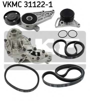 SKF VKMC 31122-1 Водяной насос + комплект ручейковых ремней для AUDI A4 (Ауди А4) SKF VKMC 31122-1 Водяной насос + комплект ручейковых ремней для AUDI A4 (Ауди А4)