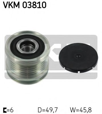 SKF VKM 03810 Механизм свободного хода генератора для MERCEDES-BENZ CLS (Мэрcэдэс-бэнз Слс) SKF VKM 03810 Механизм свободного хода генератора для MERCEDES-BENZ CLS (Мэрcэдэс-бэнз Слс)
