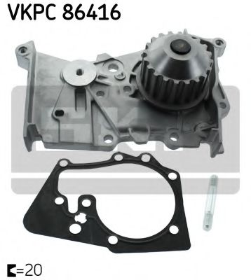 SKF VKPC 86416 Водяной насос для RENAULT MEGANE II (Рено Меган 2) SKF VKPC 86416 Водяной насос для RENAULT MEGANE II (Рено Меган 2)