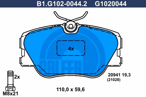 GALFER B1.G102-0044.2 Тормозные колодки для MERCEDES-BENZ E-CLASS (Мэрcэдэс-бэнз Е класс) GALFER B1.G102-0044.2 Тормозные колодки для MERCEDES-BENZ E-CLASS (Мэрcэдэс-бэнз Е класс)