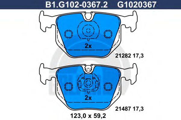 GALFER B1.G102-0367.2 Тормозные колодки для BMW (Бмв) GALFER B1.G102-0367.2 Тормозные колодки для BMW (Бмв)