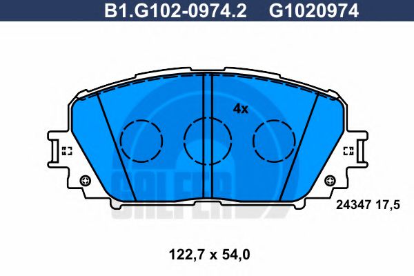 GALFER B1.G102-0974.2 Тормозные колодки для TOYOTA YARIS (Тойота/тоета Ярис) GALFER B1.G102-0974.2 Тормозные колодки для TOYOTA YARIS (Тойота/тоета Ярис)
