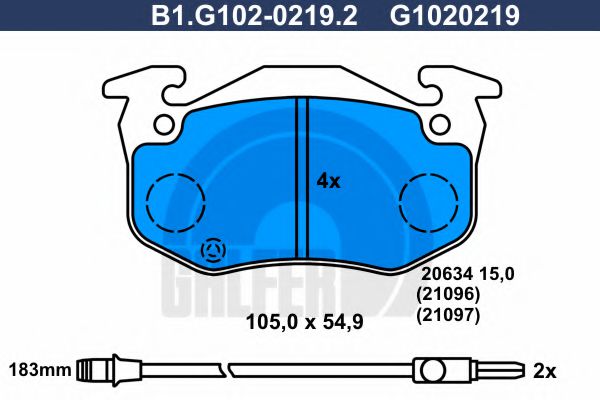 GALFER B1.G102-0219.2 Тормозные колодки для RENAULT SUPER 5 (Рено Супэр 5) GALFER B1.G102-0219.2 Тормозные колодки для RENAULT SUPER 5 (Рено Супэр 5)