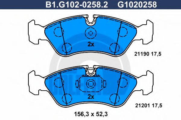 GALFER B1.G102-0258.2 Тормозные колодки для DAEWOO (Дэу) GALFER B1.G102-0258.2 Тормозные колодки для DAEWOO (Дэу)