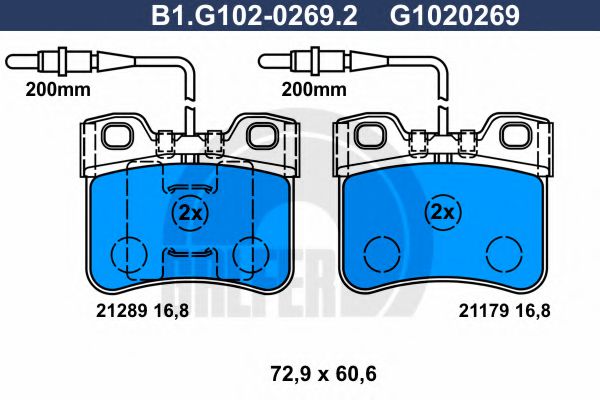 GALFER B1.G102-0269.2 Тормозные колодки для CITROËN AX (CитроËн Аx) GALFER B1.G102-0269.2 Тормозные колодки для CITROËN AX (CитроËн Аx)