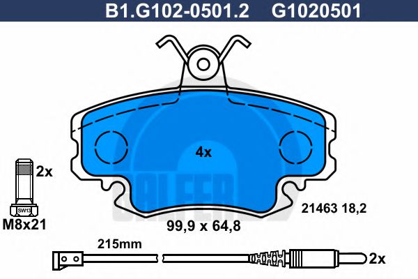 GALFER B1.G102-0501.2 Тормозные колодки для DACIA SANDERO (Дача Сандэро) GALFER B1.G102-0501.2 Тормозные колодки для DACIA SANDERO (Дача Сандэро)