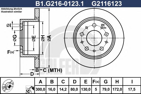 GALFER B1.G216-0123.1 Тормозной диск для FIAT DUCATO (Фиат Дукато) GALFER B1.G216-0123.1 Тормозной диск для FIAT DUCATO (Фиат Дукато)