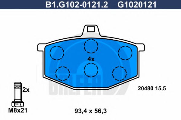 GALFER B1.G102-0121.2 Тормозные колодки для RENAULT LE CAR (Рено Лэ cар) GALFER B1.G102-0121.2 Тормозные колодки для RENAULT LE CAR (Рено Лэ cар)