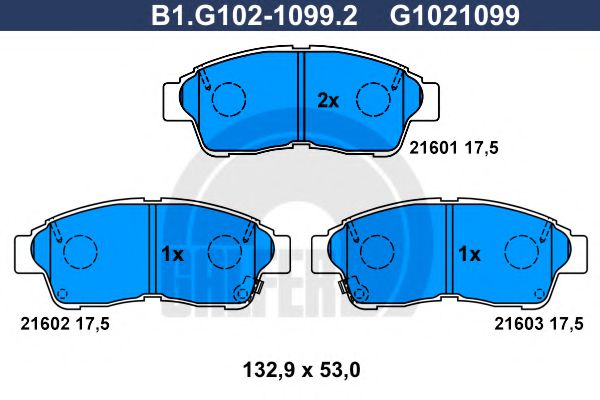 GALFER B1.G102-1099.2 Тормозные колодки для TOYOTA CARINA E (Тойота/тоета Карина е) GALFER B1.G102-1099.2 Тормозные колодки для TOYOTA CARINA E (Тойота/тоета Карина е)