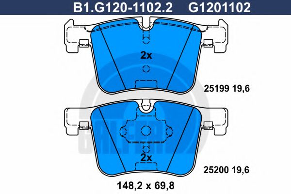 GALFER B1.G120-1102.2 Тормозные колодки для BMW (Бмв) GALFER B1.G120-1102.2 Тормозные колодки для BMW (Бмв)
