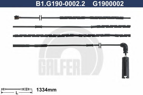 GALFER B1.G190-0002.2 Сигнализатор, износ тормозных колодок для BMW (Бмв) GALFER B1.G190-0002.2 Сигнализатор, износ тормозных колодок для BMW (Бмв)