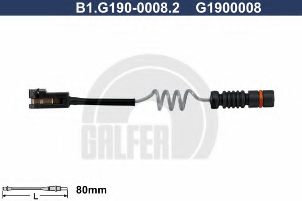 GALFER B1.G190-0008.2 Сигнализатор, износ тормозных колодок для MERCEDES-BENZ SPRINTER 3-T (Мэрcэдэс-бэнз Спринтэр 3-т) GALFER B1.G190-0008.2 Сигнализатор, износ тормозных колодок для MERCEDES-BENZ SPRINTER 3-T (Мэрcэдэс-бэнз Спринтэр 3-т)