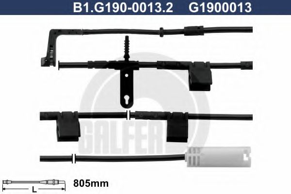 GALFER B1.G190-0013.2 Сигнализатор, износ тормозных колодок для MINI (Мини) GALFER B1.G190-0013.2 Сигнализатор, износ тормозных колодок для MINI (Мини)