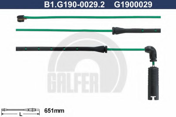 GALFER B1.G190-0029.2 Сигнализатор, износ тормозных колодок для BMW (Бмв) GALFER B1.G190-0029.2 Сигнализатор, износ тормозных колодок для BMW (Бмв)
