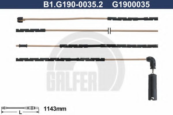 GALFER B1.G190-0035.2 Сигнализатор, износ тормозных колодок для BMW (Бмв) GALFER B1.G190-0035.2 Сигнализатор, износ тормозных колодок для BMW (Бмв)