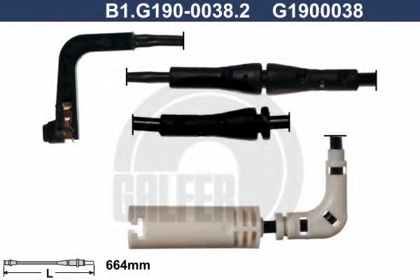 GALFER B1.G190-0038.2 Сигнализатор, износ тормозных колодок для BMW (Бмв) GALFER B1.G190-0038.2 Сигнализатор, износ тормозных колодок для BMW (Бмв)