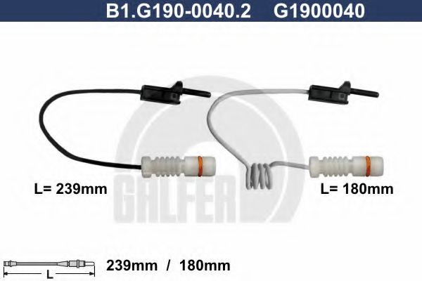 GALFER B1.G190-0040.2 Сигнализатор, износ тормозных колодок для MERCEDESBENZ (Мерседес бенц) GALFER B1.G190-0040.2 Сигнализатор, износ тормозных колодок для MERCEDESBENZ (Мерседес бенц)
