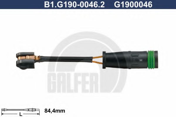 GALFER B1.G190-0046.2 Сигнализатор, износ тормозных колодок для VOLKSWAGEN (Фольксваген) GALFER B1.G190-0046.2 Сигнализатор, износ тормозных колодок для VOLKSWAGEN (Фольксваген)