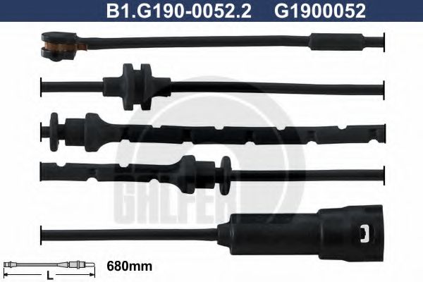 GALFER B1.G190-0052.2 Сигнализатор, износ тормозных колодок для OPEL (Опель) GALFER B1.G190-0052.2 Сигнализатор, износ тормозных колодок для OPEL (Опель)