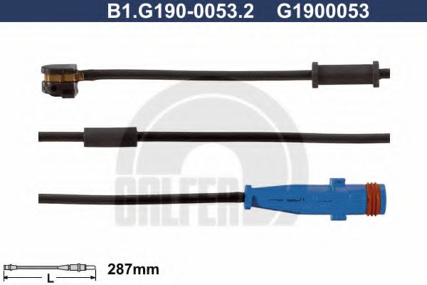 GALFER B1.G190-0053.2 Сигнализатор, износ тормозных колодок для OPEL (Опель) GALFER B1.G190-0053.2 Сигнализатор, износ тормозных колодок для OPEL (Опель)