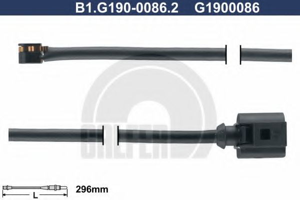 GALFER B1.G190-0086.2 Сигнализатор, износ тормозных колодок для VOLKSWAGEN TOUAREG (Фольксваген Туарег) GALFER B1.G190-0086.2 Сигнализатор, износ тормозных колодок для VOLKSWAGEN TOUAREG (Фольксваген Туарег)
