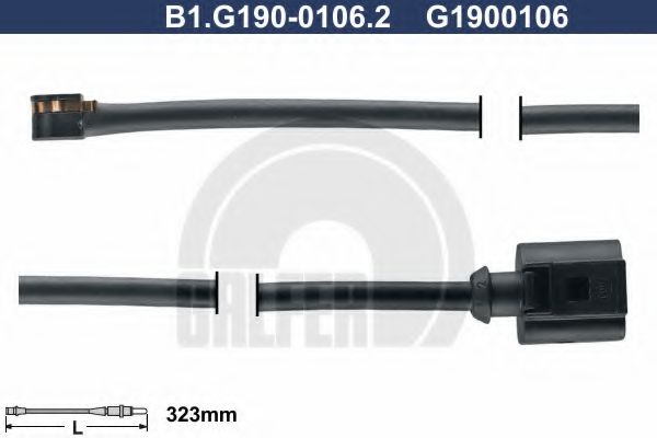 GALFER B1.G190-0106.2 Сигнализатор, износ тормозных колодок для VOLKSWAGEN TOUAREG (Фольксваген Туарег) GALFER B1.G190-0106.2 Сигнализатор, износ тормозных колодок для VOLKSWAGEN TOUAREG (Фольксваген Туарег)