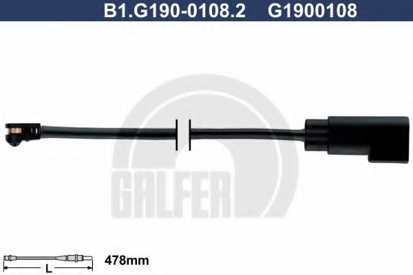GALFER B1.G190-0108.2 Сигнализатор, износ тормозных колодок для FORD NEO CUSTOM (Форд Нэо cустом) GALFER B1.G190-0108.2 Сигнализатор, износ тормозных колодок для FORD NEO CUSTOM (Форд Нэо cустом)