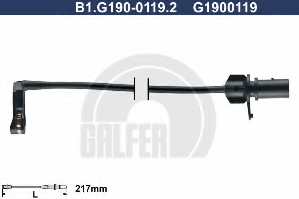 GALFER B1.G190-0119.2 Сигнализатор, износ тормозных колодок для AUDI (Ауди) GALFER B1.G190-0119.2 Сигнализатор, износ тормозных колодок для AUDI (Ауди)