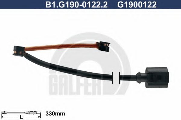 GALFER B1.G190-0122.2 Сигнализатор, износ тормозных колодок для PORSCHE (Порше) GALFER B1.G190-0122.2 Сигнализатор, износ тормозных колодок для PORSCHE (Порше)
