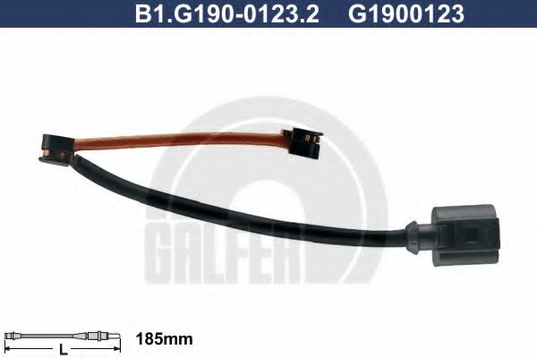 GALFER B1.G190-0123.2 Сигнализатор, износ тормозных колодок для PORSCHE (Порше) GALFER B1.G190-0123.2 Сигнализатор, износ тормозных колодок для PORSCHE (Порше)