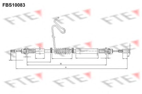 FTE FBS10083 Трос, стояночная тормозная система для FORD TRANSIT (Форд Трансит) FTE FBS10083 Трос, стояночная тормозная система для FORD TRANSIT (Форд Трансит)