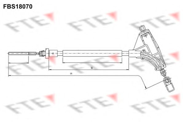 FTE FBS18070 Трос, стояночная тормозная система для PEUGEOT (Пежо) FTE FBS18070 Трос, стояночная тормозная система для PEUGEOT (Пежо)
