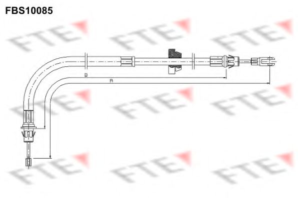 FTE FBS10085 Трос, стояночная тормозная система для FORD TRANSIT (Форд Трансит) FTE FBS10085 Трос, стояночная тормозная система для FORD TRANSIT (Форд Трансит)