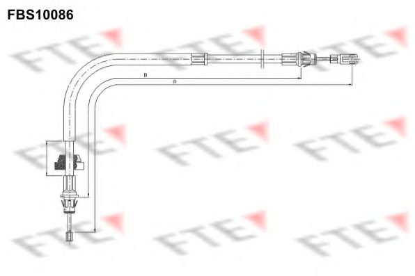 FTE FBS10086 Трос, стояночная тормозная система для FORD TRANSIT (Форд Трансит) FTE FBS10086 Трос, стояночная тормозная система для FORD TRANSIT (Форд Трансит)