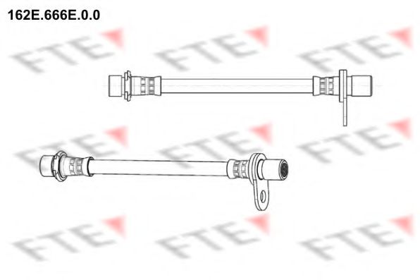 FTE 162E.666E.0.0 Тормозной шланг для TOYOTA (Тойота/тоета) FTE 162E.666E.0.0 Тормозной шланг для TOYOTA (Тойота/тоета)