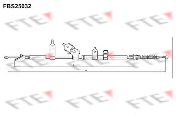 FTE FBS25032 Трос, стояночная тормозная система для TOYOTA (Тойота/тоета) FTE FBS25032 Трос, стояночная тормозная система для TOYOTA (Тойота/тоета)