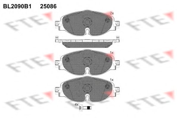 FTE BL2090B1 Тормозные колодки для VOLKSWAGEN (Фольксваген) FTE BL2090B1 Тормозные колодки для VOLKSWAGEN (Фольксваген)