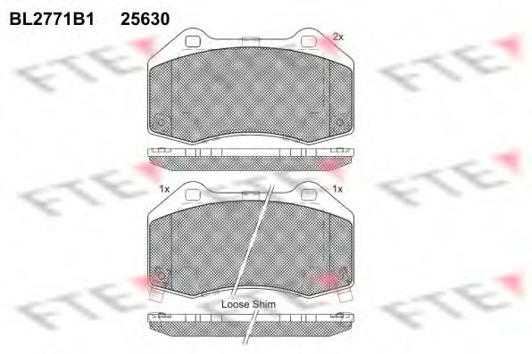 FTE BL2771B1 Комплект тормозных колодок, дисковый тормоз 