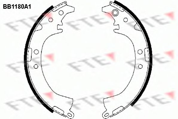 FTE BB1180A1 Тормозные колодоки для TOYOTA RAV 4 I (Тойота/тоета Рав 4 1) FTE BB1180A1 Тормозные колодоки для TOYOTA RAV 4 I (Тойота/тоета Рав 4 1)