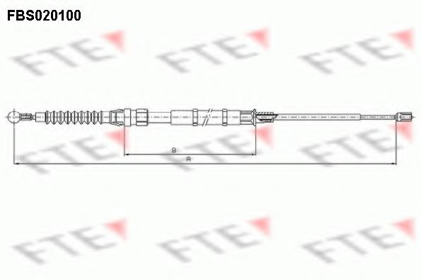 FTE FBS020100 Трос, стояночная тормозная система для SKODA (Шкода) FTE FBS020100 Трос, стояночная тормозная система для SKODA (Шкода)