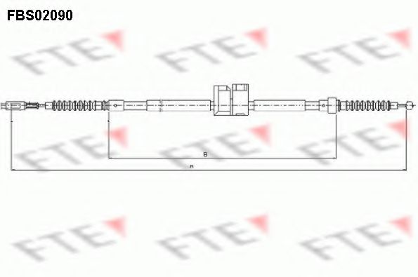FTE FBS02090 Трос, стояночная тормозная система для AUDI A6 (Ауди А6) FTE FBS02090 Трос, стояночная тормозная система для AUDI A6 (Ауди А6)