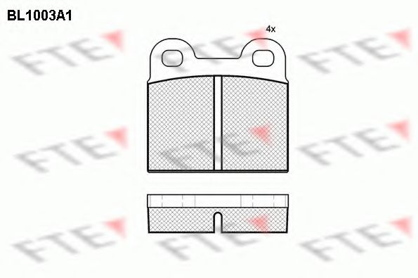 FTE BL1003A1 Тормозные колодки для VOLKSWAGEN (Фольксваген) FTE BL1003A1 Тормозные колодки для VOLKSWAGEN (Фольксваген)